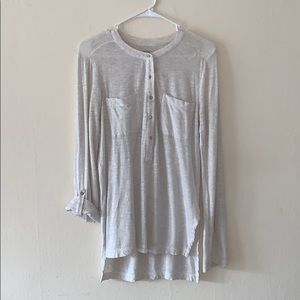 LOFT Vintage Wash T Long Sleeved Button Up Tunic